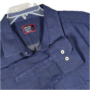 UNTUCKit Milo‎ WF Men's XL Regular Fit Navy Long Sleeve Button Front Shirt